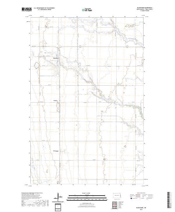 Blanchard topographic map thumbnail