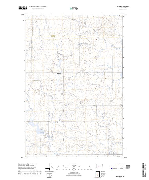 Bluegrass topographic map thumbnail