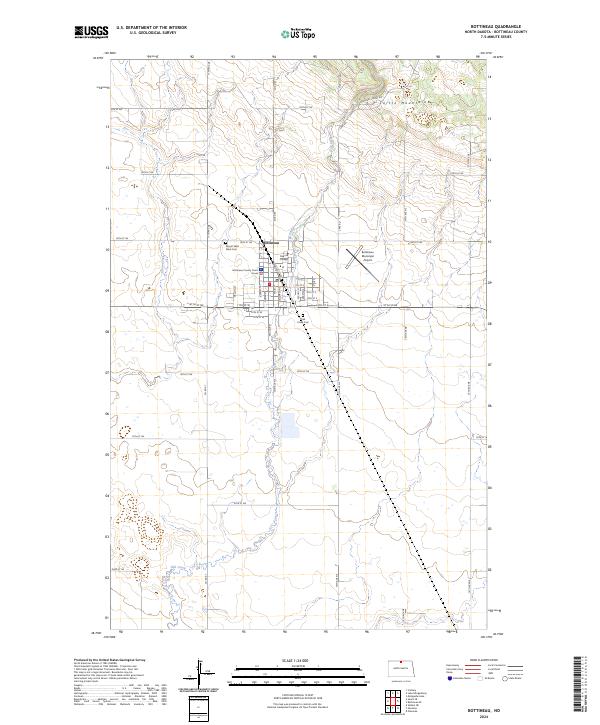 Bottineau topographic map thumbnail