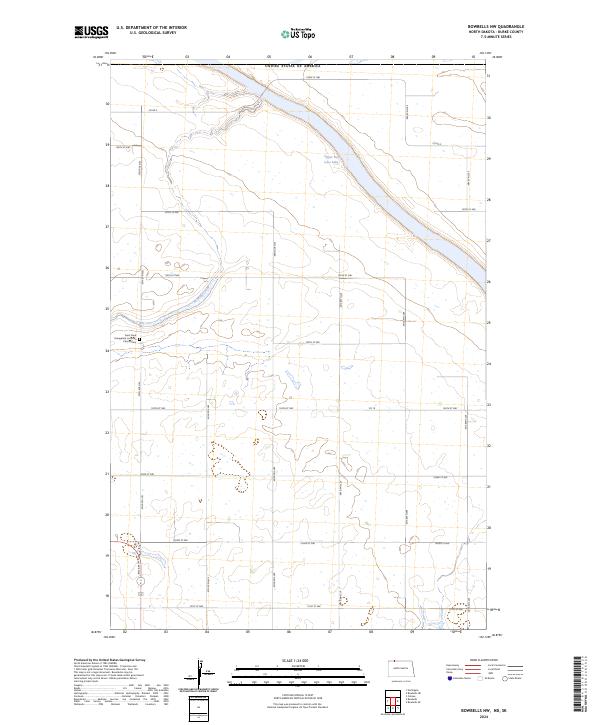 Bowbells NW topographic map thumbnail