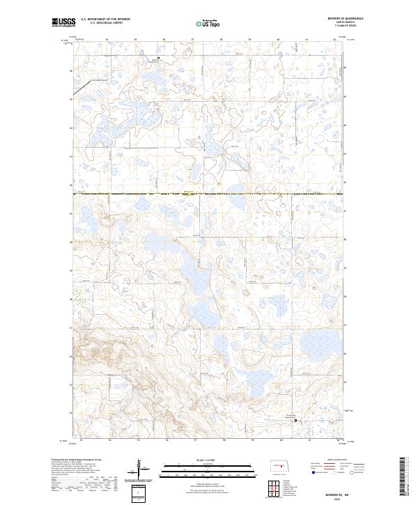 Bowdon SE topographic map thumbnail