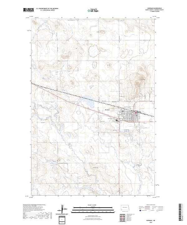 Bowman topographic map thumbnail