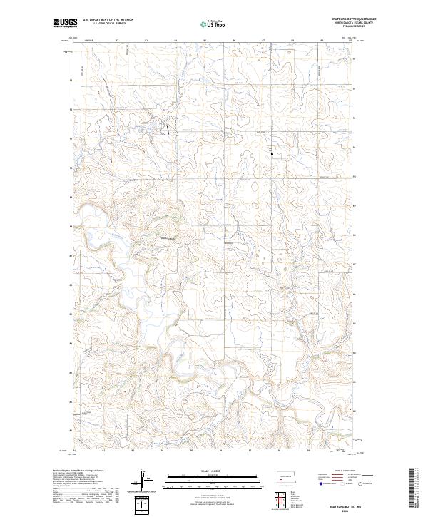 Bratburg Butte topographic map thumbnail