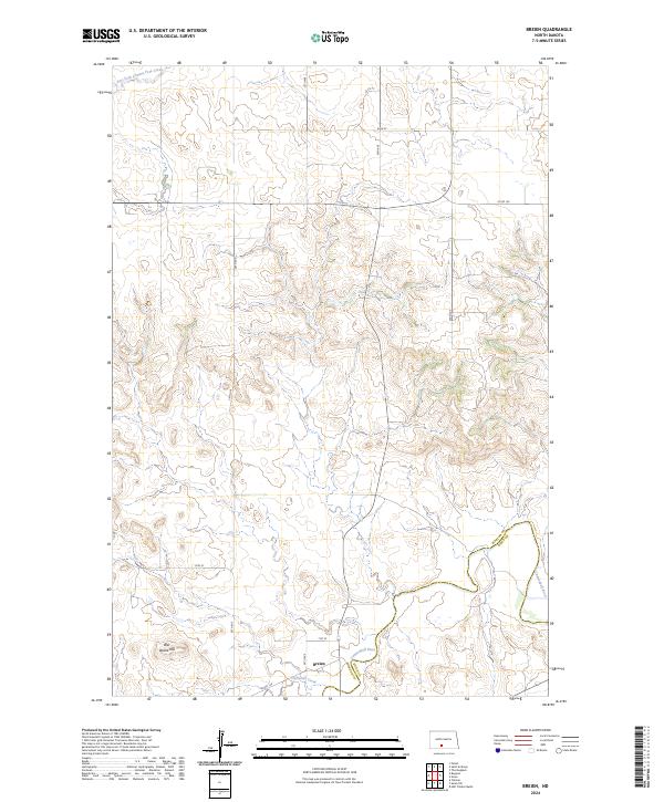 Breien topographic map thumbnail