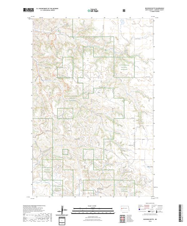 Buckskin Butte topographic map thumbnail
