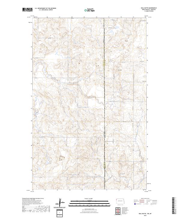 Bull Butte topographic map thumbnail