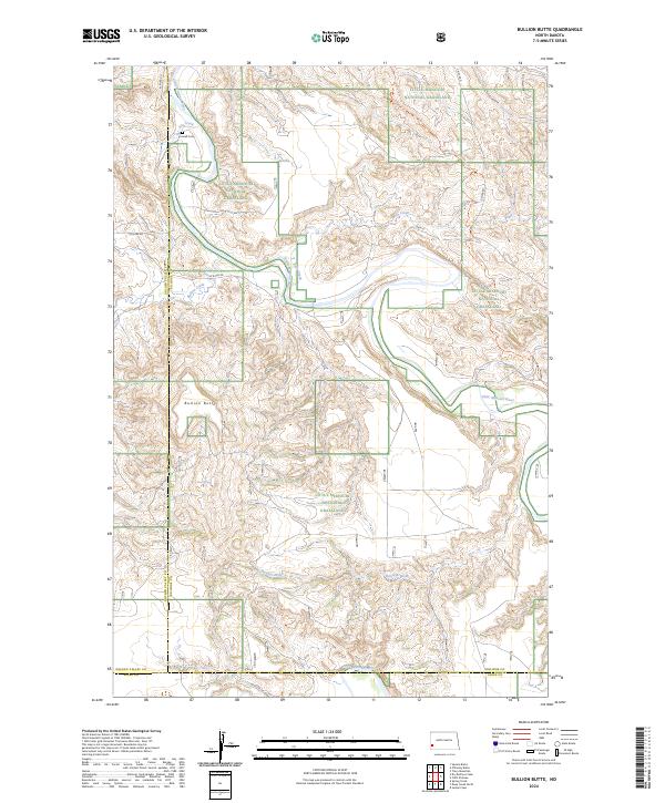 Bullion Butte topographic map thumbnail