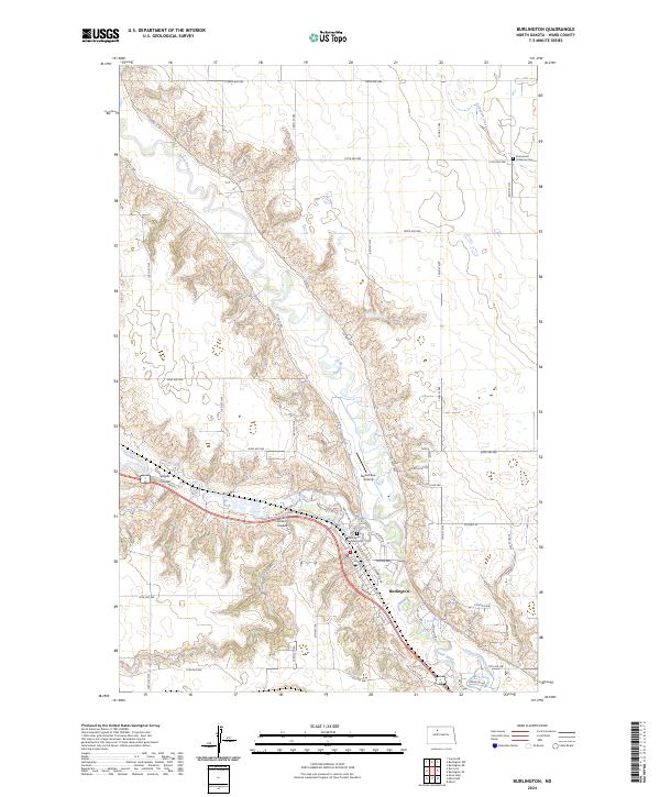 Burlington topographic map thumbnail