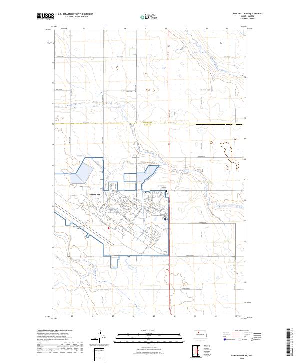 Burlington NE topographic map thumbnail