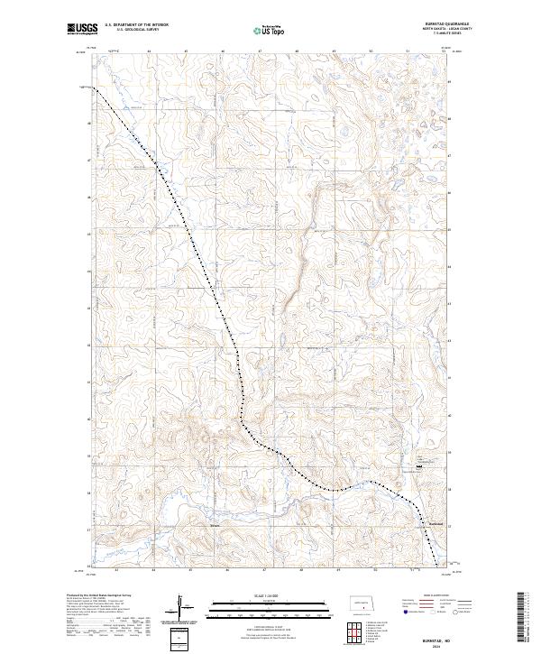 Burnstad topographic map thumbnail