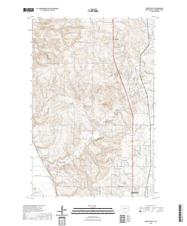 Burnt Butte topographic map thumbnail