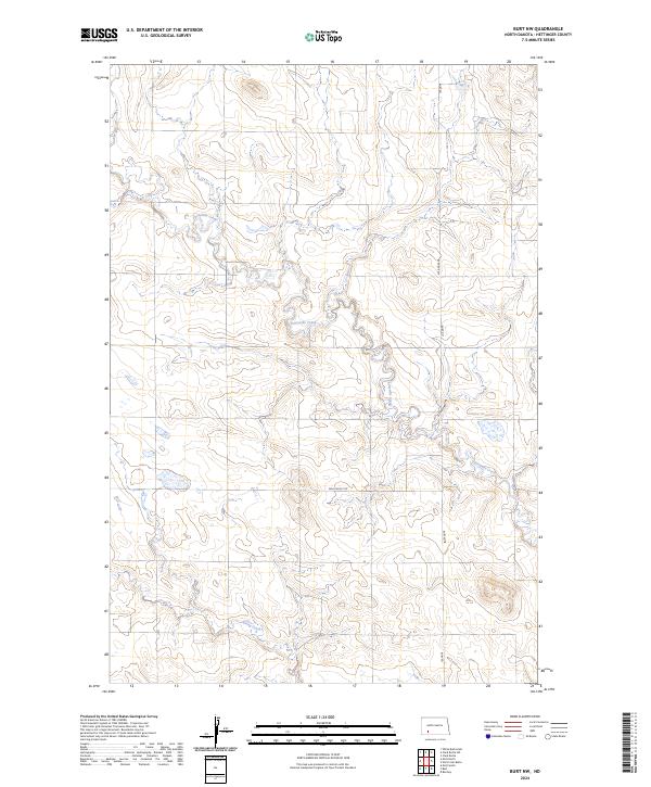 Burt NW topographic map thumbnail