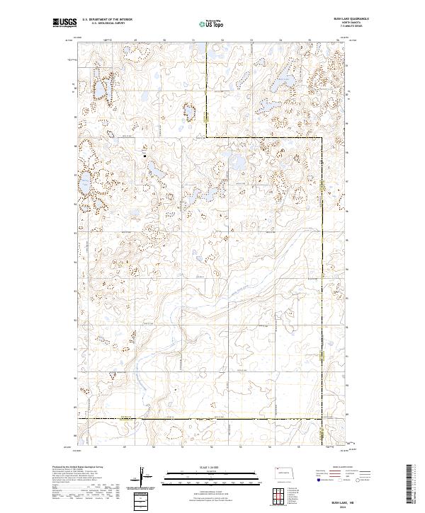 Bush Lake topographic map thumbnail