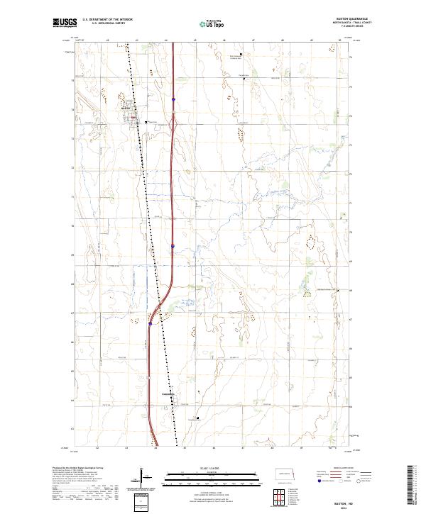 Buxton topographic map thumbnail