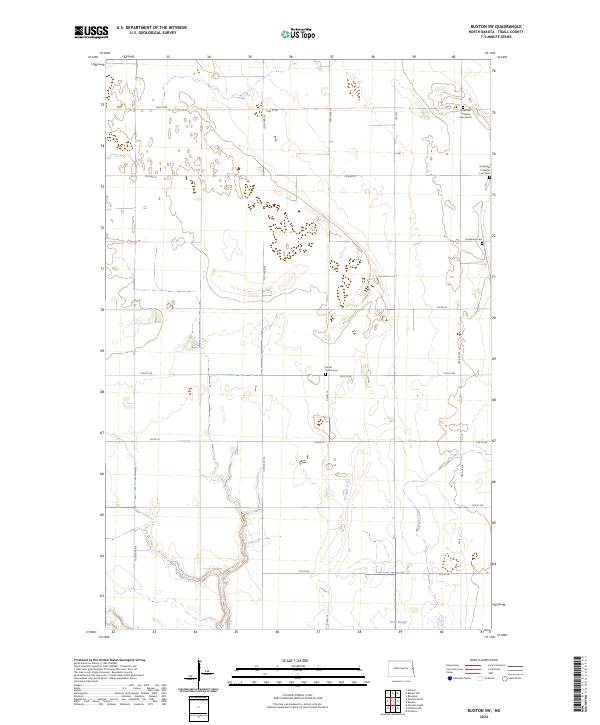 Buxton SW topographic map thumbnail