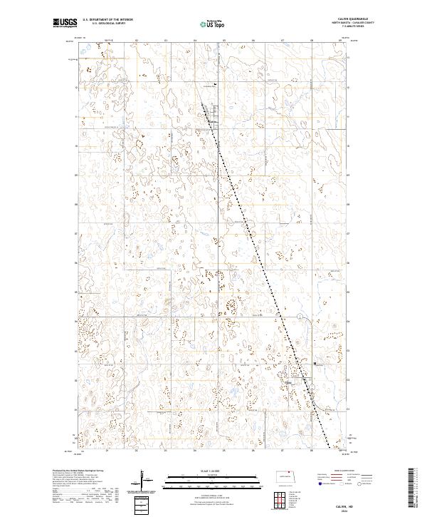 Calvin topographic map thumbnail