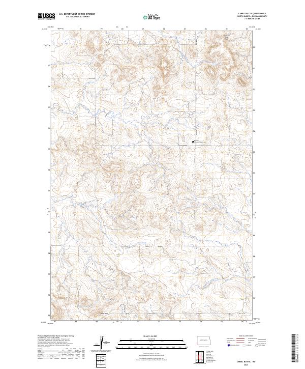 Camel Butte topographic map thumbnail