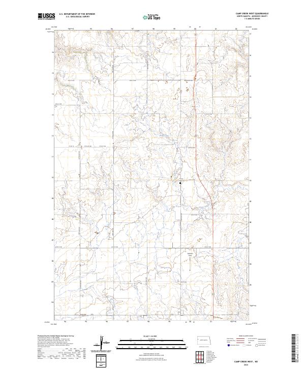 Camp Creek West topographic map thumbnail