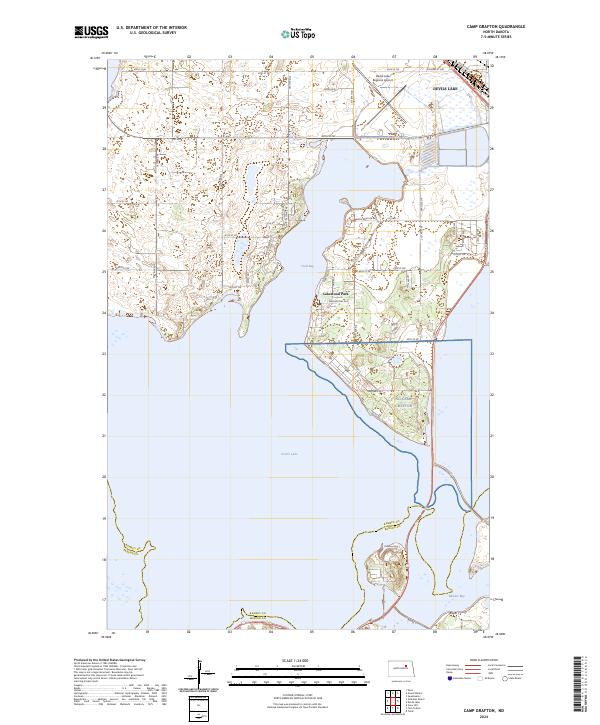 Camp Grafton topographic map thumbnail