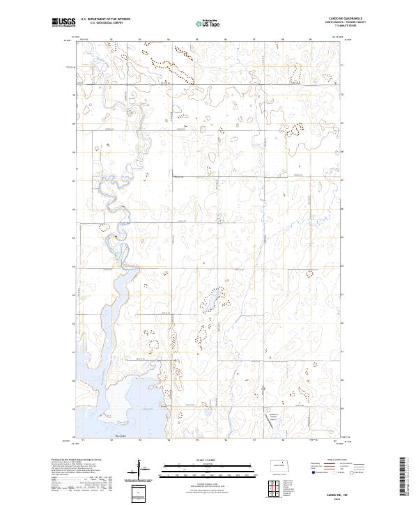 Cando NE topographic map thumbnail