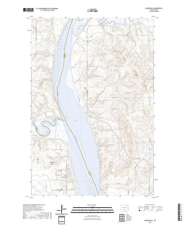 Cannon Ball topographic map thumbnail