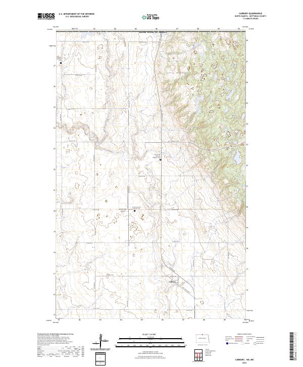 Carbury topographic map thumbnail