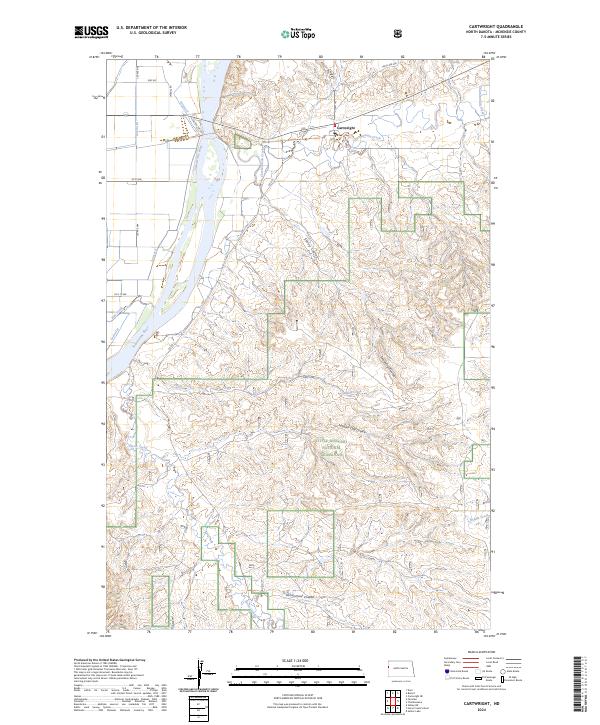Cartwright topographic map thumbnail