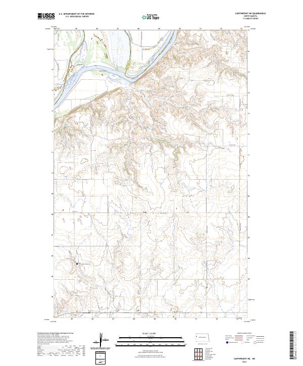 Cartwright NE topographic map thumbnail