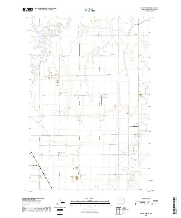 Casselton SE topographic map thumbnail