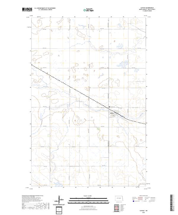Cathay topographic map thumbnail