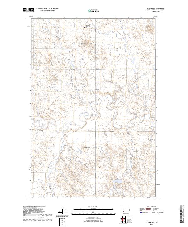 Cedar Butte topographic map thumbnail
