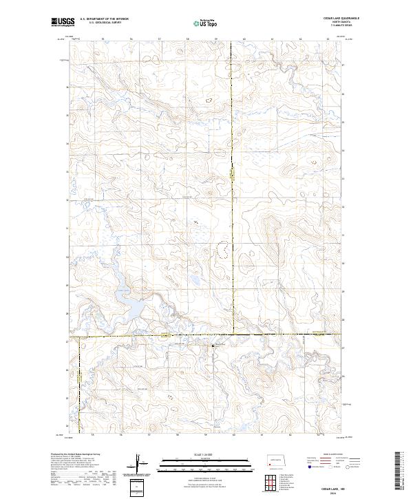 Cedar Lake topographic map thumbnail