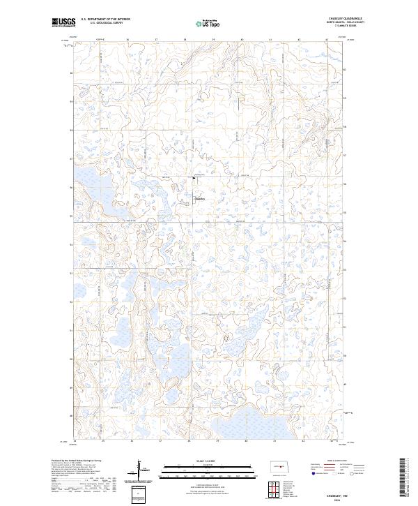 Chaseley topographic map thumbnail