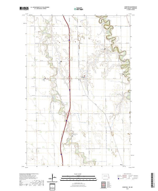 Christine topographic map thumbnail