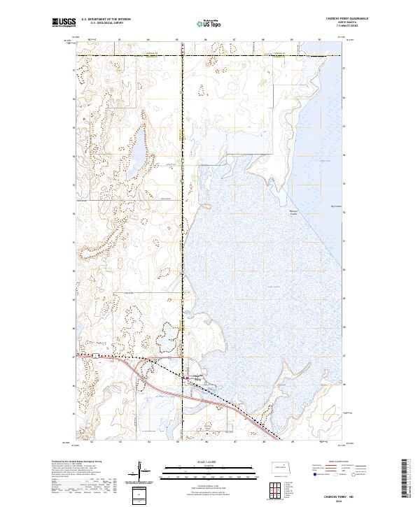 Churchs Ferry topographic map thumbnail