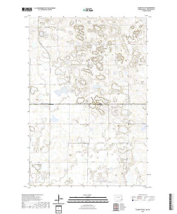 Claire City NE topographic map thumbnail