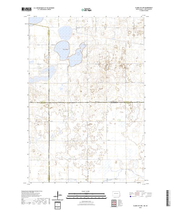 Claire City NW topographic map thumbnail