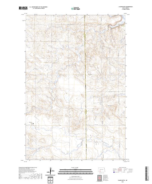 Clark Butte topographic map thumbnail