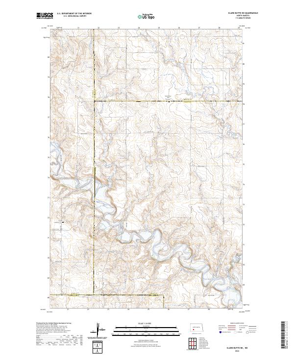 Clark Butte NE topographic map thumbnail
