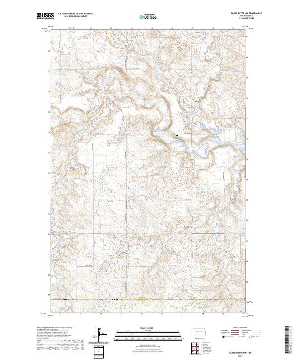 Clark Butte NW topographic map thumbnail