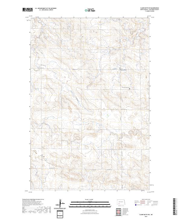 Clark Butte SW topographic map thumbnail