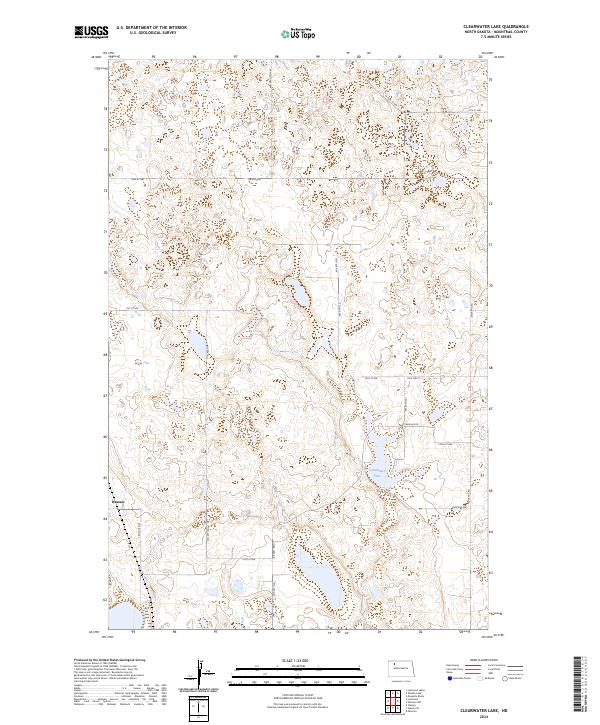 Clearwater Lake topographic map thumbnail