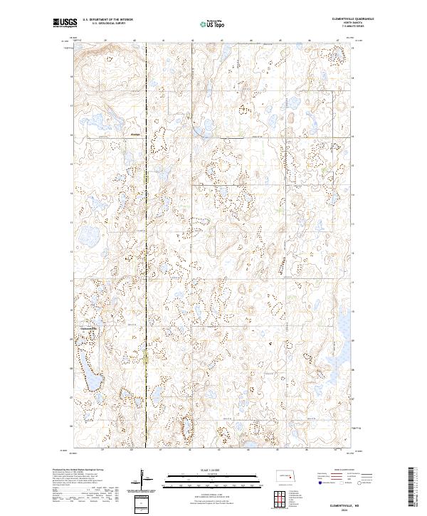 Clementsville topographic map thumbnail