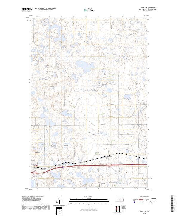 Cleveland topographic map thumbnail