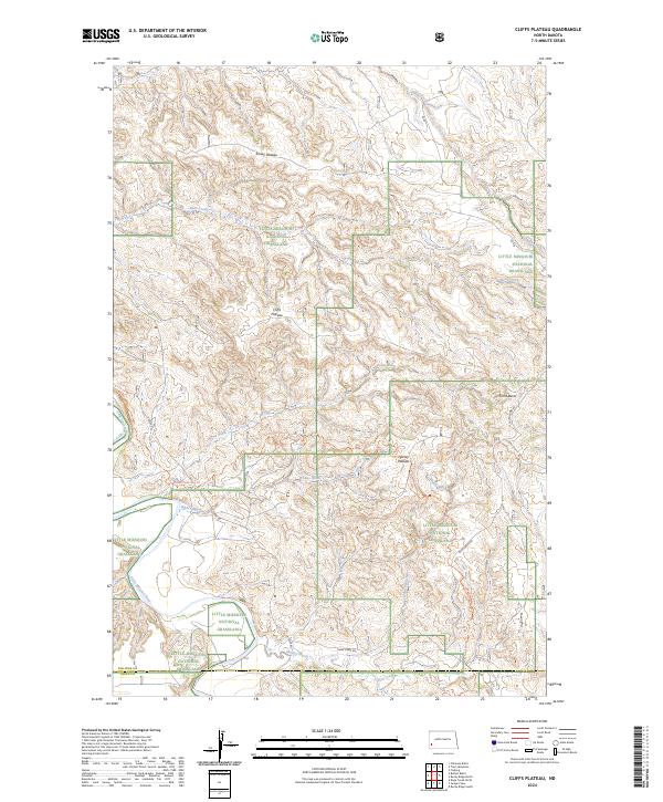 Cliffs Plateau topographic map thumbnail