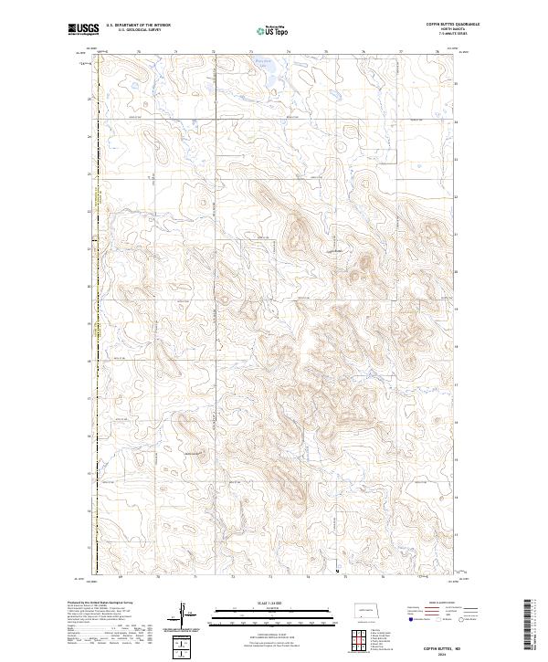 Coffin Buttes topographic map thumbnail