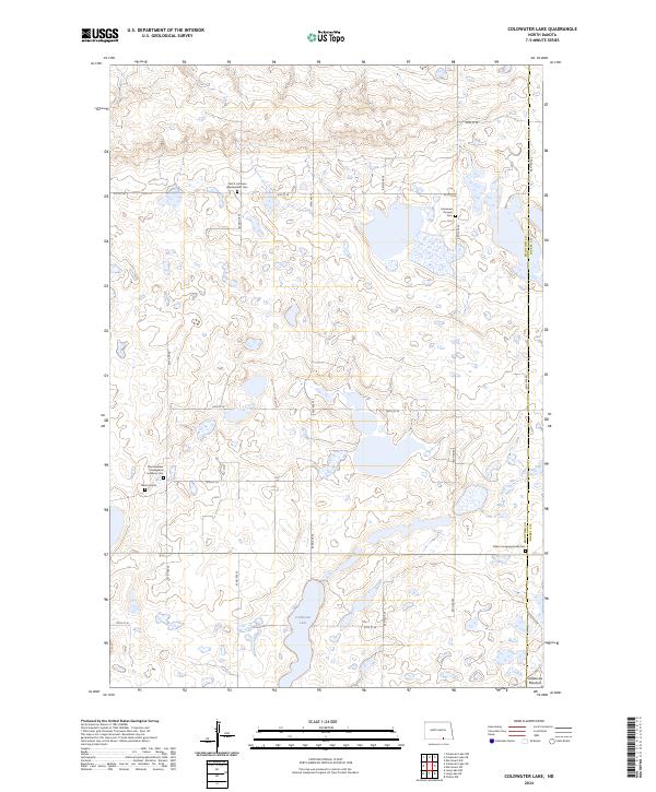 Coldwater Lake topographic map thumbnail