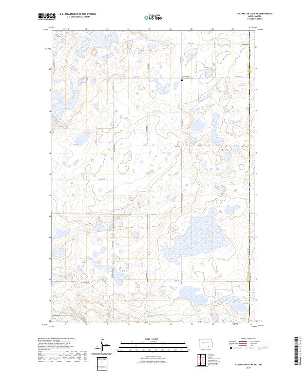 Coldwater Lake NE topographic map thumbnail