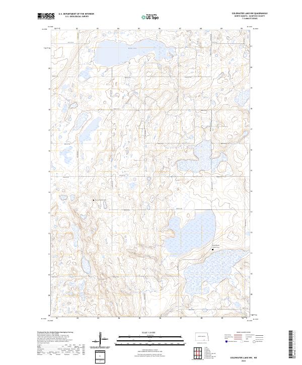 Coldwater Lake NW topographic map thumbnail