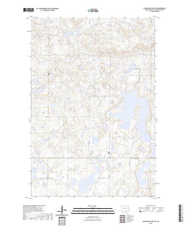 Coldwater Lake SW topographic map thumbnail